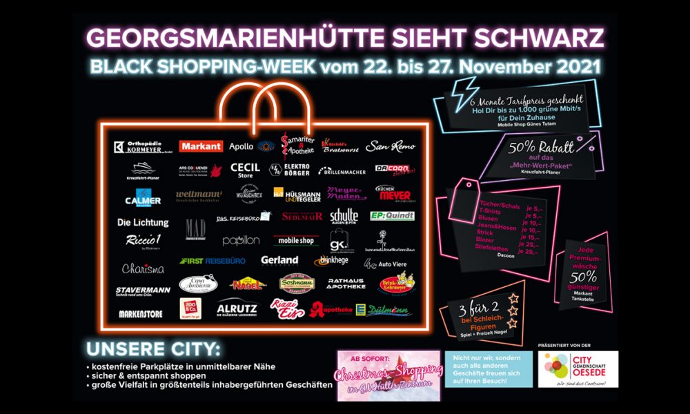 Black Shopping-Week vom 2. – 27. November